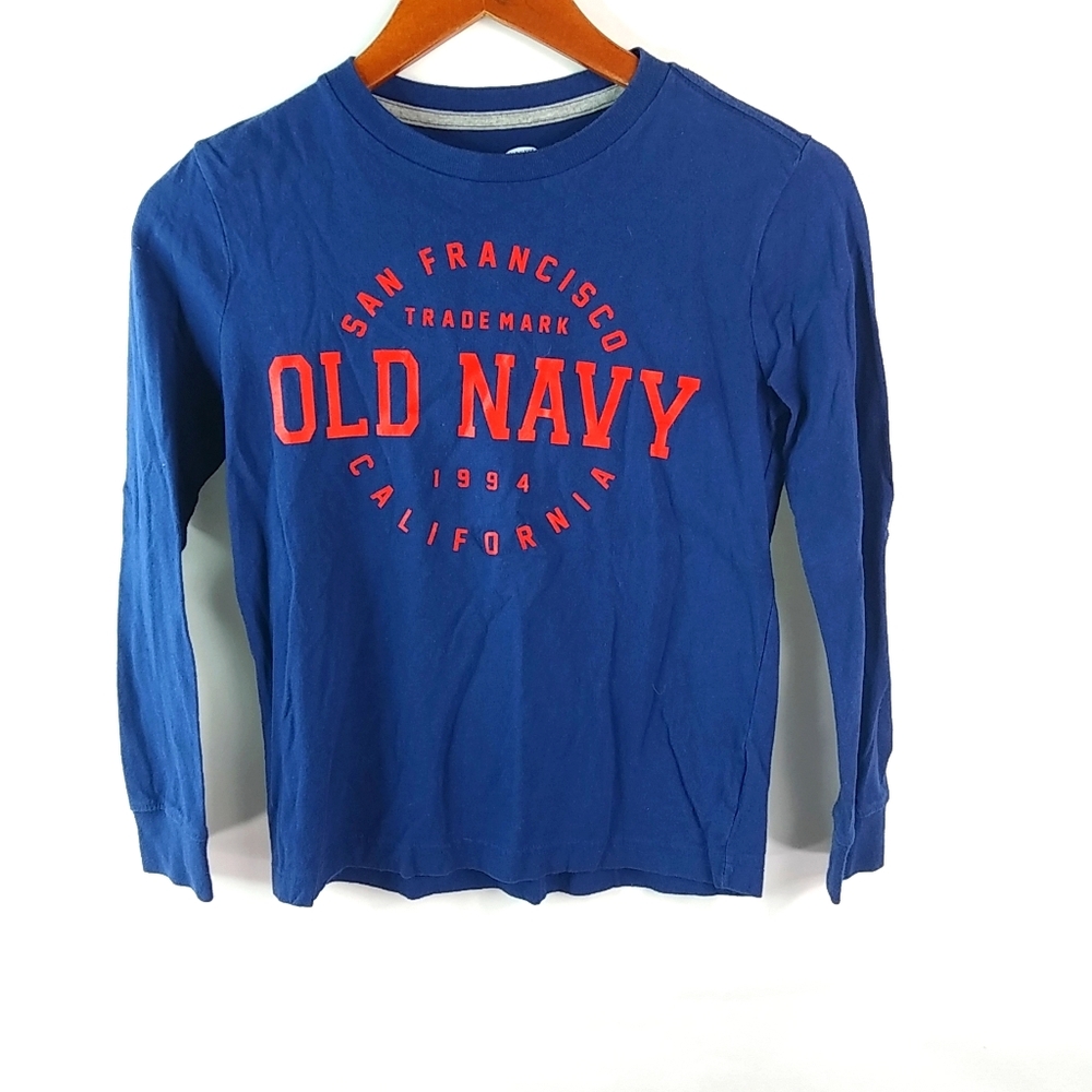 Old Navy 8 M Boys San Francisco CA Red Blue Shirt